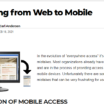 Moving from Web to Mobile — GUI Design