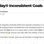 Workday® Inconsistent Goals
